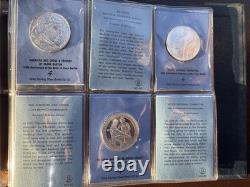1971 Franklin Mint Special Commemorative Medals Totals 29.5 oz Sterling Silver