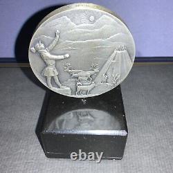 1971 Franklin Mint Sterling Silver Medal, Leo Holmgren, 7.18 TROY Oz, Rare