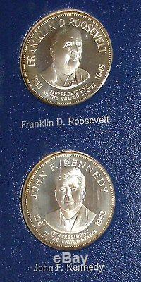 1971 Franklin Mint Sterling Silver Presidential Profiles Commemorative Medals