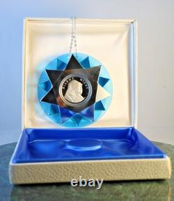 1971 Franklin Mint Sterling Silver Silent Night Christmas Ornament 1st Edition