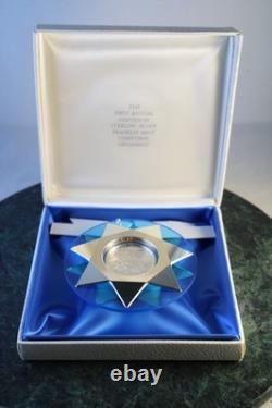 1971 Franklin Mint Sterling Silver Silent Night Christmas Ornament 1st Edition