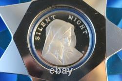 1971 Franklin Mint Sterling Silver Silent Night Christmas Ornament 1st Edition
