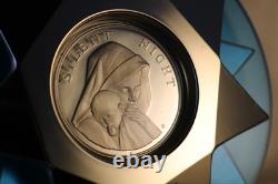 1971 Franklin Mint Sterling Silver Silent Night Christmas Ornament 1st Edition