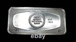 1971 New Jersey National Bank Franklin Mint 925 Sterling Silver Art Bar C1428