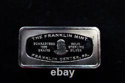 1971 New Jersey National Bank Franklin Mint 925 Sterling Silver Art Bar C1428