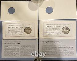 1971 Postmasters Of America Commemorative Sterling Proof Coins & F. D. C No1-No 11