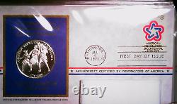 1971 Postmasters Of America First Day Covers 11 Sterling Silver Medals 275 Grams