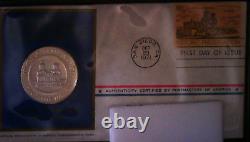 1971 Postmasters Of America First Day Covers 11 Sterling Silver Medals 275 Grams