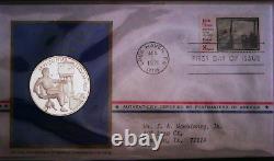 1971 Postmasters Of America First Day Covers 11 Sterling Silver Medals 275 Grams