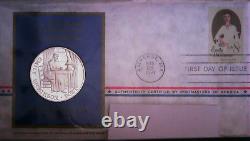 1971 Postmasters Of America First Day Covers 11 Sterling Silver Medals 275 Grams