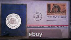 1971 Postmasters Of America First Day Covers 11 Sterling Silver Medals 275 Grams