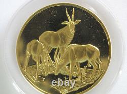 1971 Roan Antelope Gold Plated Sterling Silver Medal Franklin Mint D8154