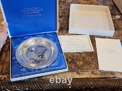 1971 Sterling Silver Under The Mistletoe Norman Rockwell Franklin Mint 175 g COA
