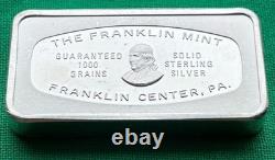 1971 Vintage Franklin Mint Sterling Silver- The B. M. Behrends Bank, AK Art Bar