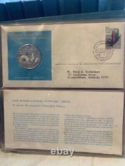 1972-1980 United Nations First Day Covers 1st Edition Sterling Coins Albums