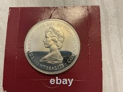 1972 Bahama Islands Two Dollar Sterling Silver Proof Flamingo Coin Franklin Mint