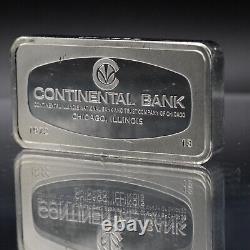 1972 Continental Bank Chicago Illinois Franklin Mint 2oz 925 Silver bar C5103