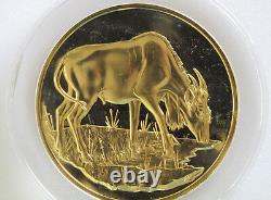 1972 Eland Gold Plated Sterling Silver Medal Franklin Mint D8148