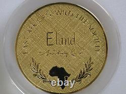 1972 Eland Gold Plated Sterling Silver Medal Franklin Mint D8148