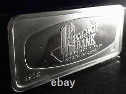 1972 FRANKLIN MINT 1ST Bank Fargo North Dakota 2oz+ Sterling Silver Ingot-Bar