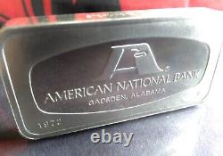 1972 FRANKLIN MINT American Nat Bank Gadsden AL 2oz+ Sterling Silver Ingot Bar