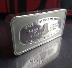 1972 FRANKLIN MINT Maine National Bank Portland 2oz+ Sterling Silver Ingot Bar