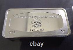 1972 FRANKLIN MINT Maine National Bank Portland 2oz+ Sterling Silver Ingot Bar