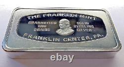 1972 FRANKLIN MINT Peoples Bank Cedar Rapids IA 2oz+ Sterling Silver Ingot Bar