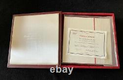 1972 FRANKLIN MINT Sterling Silver Plate Norman Rockwell Christmas Carol BOX COA