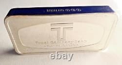 1972 FRANKLIN MINT Trust Bank Atlanta Georgia 2oz+ Sterling Silver Ingot Bar