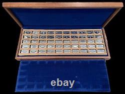 1972 Franklin Mint 50 Sterling STATE BANK Marked Ingots/Bars 1000 grains