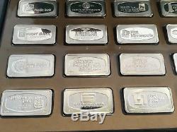 1972 Franklin Mint Bank Marked 50 States Complete Set of Sterling Silver Ingots