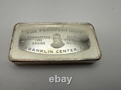 1972 Franklin Mint Christmas Ingot Sterling Silver 1000 Grains / 2.3 Oz No Box