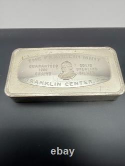 1972 Franklin Mint Christmas Ingot Sterling Silver 1000 Grains / 2.3 Oz No Box