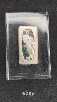 1972 Franklin Mint Father's Day 1000 Grains Sterling Silver Bar Lucite