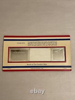 1972 Franklin Mint Flag Of France Spain Great Flags Of America Sterling Silver
