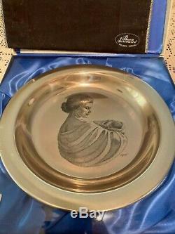 1972 Franklin Mint Mother's Day Plate Solid Sterling Silver/ Limited Editionl