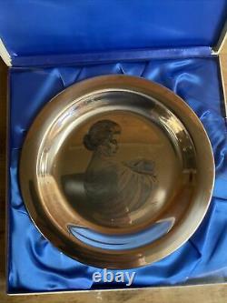 1972 Franklin Mint Mother's Day Plate-solid Sterling Silver Limited Edition