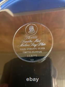 1972 Franklin Mint Mother's Day Plate-solid Sterling Silver Limited Edition