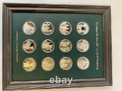 1972 Franklin Mint Norman Rockwell's Spirit of Scouting Silver Medals Set of 12