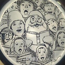 1972 Franklin Mint Plate 8 Sterling Silver Carolers Norman Rockwell 7 Ounces