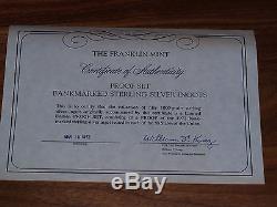 1972 Franklin Mint Proof Set Bankmarked Sterling Silver Ingots 50 States