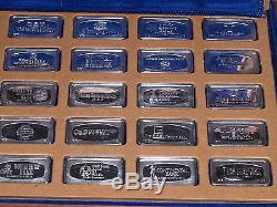 1972 Franklin Mint Proof Set Bankmarked Sterling Silver Ingots 50 States