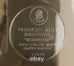 1972 Franklin Mint Richard Evans Younger Bobwhite Sterling Silver Plate