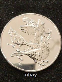 1972 Franklin Mint Robert Bird Cardinal 2 Ounce Sterling Silver Proof Medal