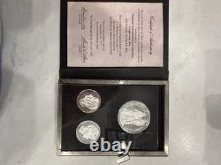 1972 Franklin Mint Royal Wedding Anniversary Sterling Silver/Bullion Medal Set