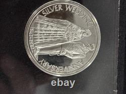 1972 Franklin Mint Royal Wedding Anniversary Sterling Silver/Bullion Medal Set