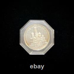 1972 Franklin Mint Russia Wonders Of Mankind The Kremlin Sterling Silver Round