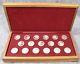 1972 Franklin Mint Sterling Silver Coca Cola Olympic Moments 17 Medals Set Withbox