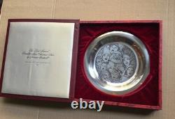 1972 Franklin Mint Sterling Silver Collector's plate The Carolers by N. Rockwell